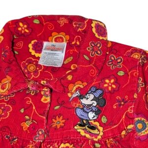 🍒 90s VINTAGE The Disney Store Minnie Mouse Corduroy Dress 2/3T 🍒 Pockets!